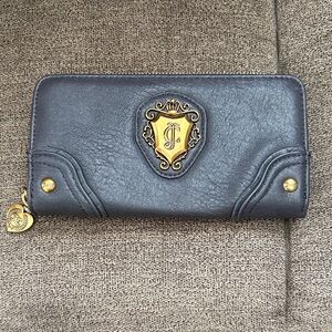 Juicy Couture Dark Brown Wallet with Gold Charm